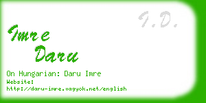 imre daru business card